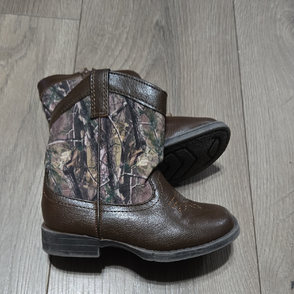 Wonder Nation Brown Camouflage Kids Boots